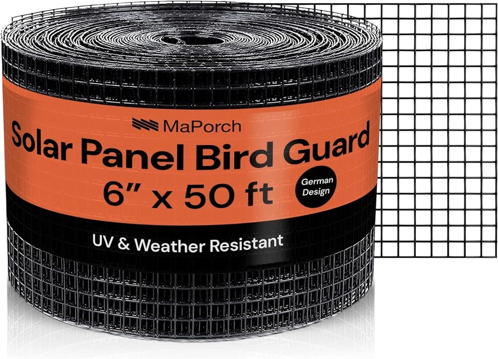 6″ x 50 ft Solar Panel Bird Squirrel Netting Metal PVC Coated Galvanized Steel M