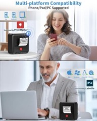 Phomemo M200 Label Maker, Bluetooth Thermal Printer, Android & iOS, Machine Only