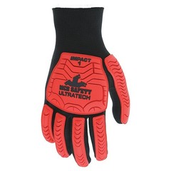 Mcr Safety Ut1950s Coated Gloves, Nitrile, Dotted, Palm And Fingers, 3 Abrasion