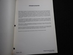 1976 STEIGER TRACTOR “Box Scraper” PARTS CATALOG MANUAL Very Scarce!