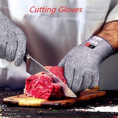 Level 5 Cut Resistant Gloves – 4 Pack for Kitchen, Meat, Wood Carving
