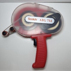 Scotch ATG 714 Adhesive Transfer Tape Applicator Gun 3M Handheld w/ Cover Works