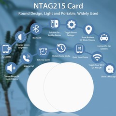 50 Pieces NFC Tags NTAG215 NFC 215 Tags Blank NFC Coins White NFC Stickers Ca…