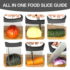Wooyee Extra-Large Onion Holder for Slicing, Cutter 16 Needles, Black