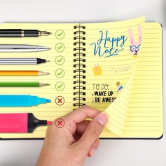 LABUK 4 Pack 5 x 7in Spiral Notebook, Journals, Poly Cover multicolor