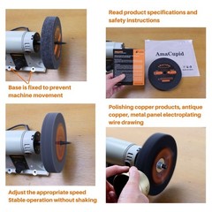 AmaCupid Nylon Fiber Brushed Buffing Wheels 6 Inch 5P Hardness. for Dark Grey