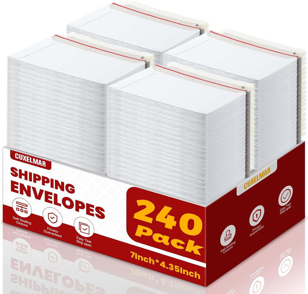 240 Pack Rigid Mailers, 7″X4.35″ Trading Card Shipping Envelopes for Collectors