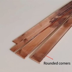 4PCS C110 Copper Flat Bar Stock, 2mm x 10mm x 400mm, 0.08×0.4×15.7 Length