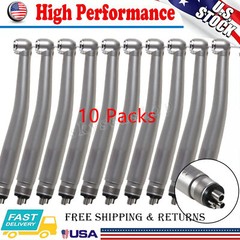 10 PCS Dental PANA MAX Style High Speed Handpiece Push Button 4 Hole Midwest