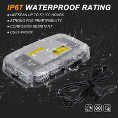 48LED Roof Top Strobe Lights, High Visibility Emergency Safety Warning Light
