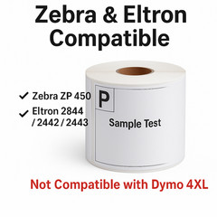 40 Rolls Direct Thermal Labels 4×6 Labels 250/Roll For Zebra 2844 Eltron ZP450