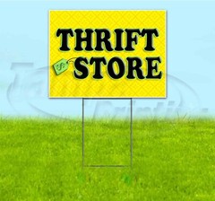 THRIFT STORE 18×24 Yard Sign WITH STAKE Corrugated Bandit USA BUSINESS DEALS