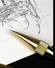 2x Pencil TOM DIXON Cog Pencil Tube Brass 0.5mm
