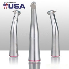 Dental 1:5 Increasing LED Fiber Optic Contra Angle Low Speed Handpiece Red Ring