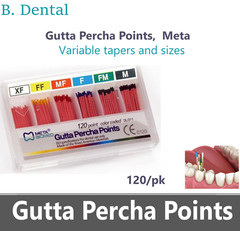 GUTTA PERCHA POINTS Taper 0.4 or 0.6, or Standart Taper, All Sizes Dental Meta