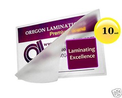 1000 Hot 10 Mil Business Card Laminating Pouches 2-1/4 x 3-3/4 Clear
