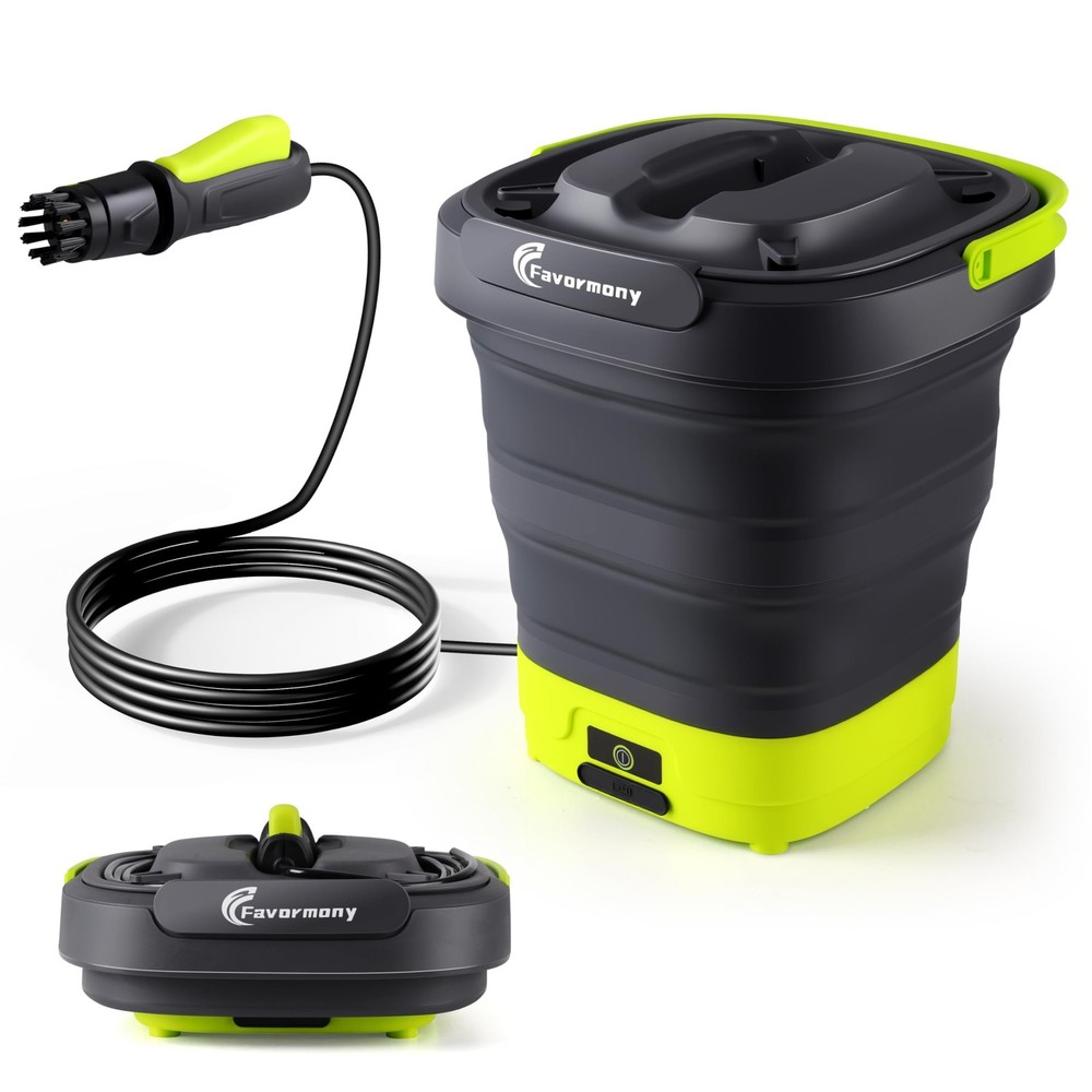 Portable Hand Sprayer, Foldable Water Sprayer Washer w/3.2Gal Tank and 10FT H…