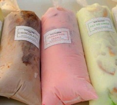 100 Disposable ICE POP BAG for Frozen Treats, Large, pink, white, red