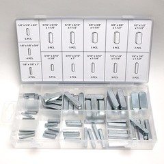 60 pc Keystock Bar Assortment SAE Square Key Stock Keyway Set