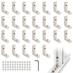 26 PCS 3030 Inside Joint Corner Brackets Set Silver Aluminum Extrusion Kit