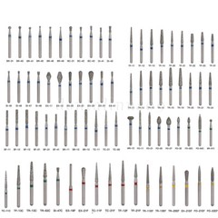 50pcs Dental Ball Round Diamond Burs for High Speed Handpiece FG1.6mm BR-30C B/A