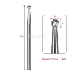 Dental Surgical Tungsten Carbide Bur Round type 25mm FGXL 4 For high speed