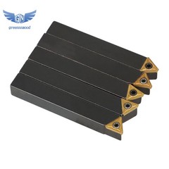 5Pcs 3/8″ Lathe Indexable Carbide Insert + Turning Tooling Bit Holder Set
