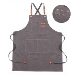 HEAVY DUTY Canvas Kitchen Chef Cooking Apron Cross-Back Adjustable Bib Work BBQ