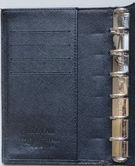 Vintage Filofax Pocket Portobello – Black Italian Textured Leather