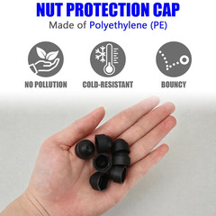 30 PCS M8×14Mm Hex Nut Plastic Screw Head Bolt Covers Caps Dome Plastic Protecti