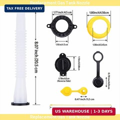 Gas Can Spout Replacement Improved Design Flexible Pour Nozzle Kit with Gasket S