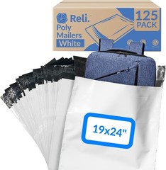 Durable 19×24″ Poly Mailers in 125 Count – Waterproof & Secure Shipping Solution