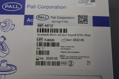 NEW PALL CORPORATION SYRINGE FILTER ACRODISC 25 MM 50PK 4612