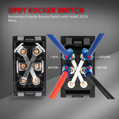 UP Down Momentary Reverse Polarity Switch 12V 30A DPDT Polarity Reversing Switch