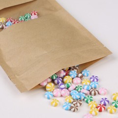 100pc Ink Stampable Kraft Flat Style Zip Lock Bags w/ Window 16x22cm 6.25×8.75in