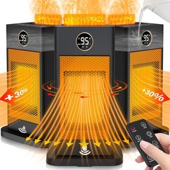 Space Heaters for Indoor Use with Humidifier/Sensor/ECO/3D Flame Effect