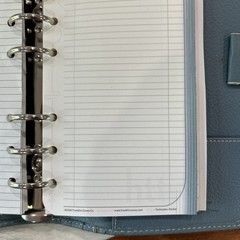 Franklin covey Vintage Full Grain Italian Leather Dusty Blue 6 Ring Planner