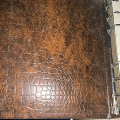 C.R. Gibson Illustrated Address & Telephone Book 6-Ring A-Z Binder Brown