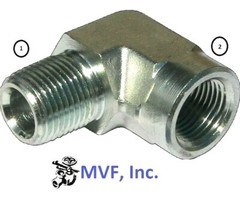1/2″ Male NPTF x 3/4″ Female NPTF 90° Elbow Plated Steel Hydraulic <5502-08-12