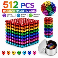 Adult 18+ 512Pcs 3MM Magnetic Beads Creative Building Desk Sculpture Metal Gift