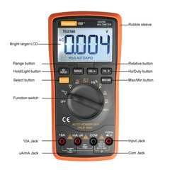 Auto Ranging Digital Multimeter TRMS 6000 AC/DC Volt Amp Ohm Diode Test Leads