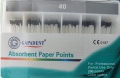 Gapadent Absorbent Paper Points Size 40 Dental Box of 200