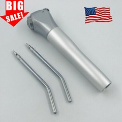 Dental 3 Way Air Water Spray Triple Syringe Handpiece w/ 2 Nozzles Tips Tubes CE