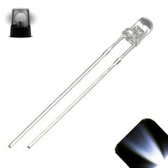 10 x LED 3mm Cool White Slow Flashing Blinking Strobe Ultra Bright LEDs 1Hz Mod