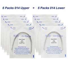 100Pcs Dental Orthodontic Arch Wire NiTi Ovoid Round Rectangular 012-020 U/L