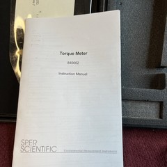 SPER SCIENTIFIC 840062 Digital Torque Meter W/ CASE & INSTRUCTIONS POWERS UP