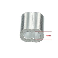 4mm 5/32-inch Cable Wire Rope Aluminum Sleeves Clip Crimping Loop 25pcs