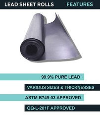 Lead Sheet – Lead Sheeting – Sheet Lead Rolls – (1/32″ X 12″ X 36″) – 1 Pack