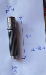 Fits Bobcat E32 Travel Motor Shaft 18T 98mm ,11T/13T 89mm Sun Gear Center Tooth