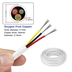 32.8FT 18 Gauge 3 Conductor Electrical Wire,18/3 Stranded Tinned Copper Low V…